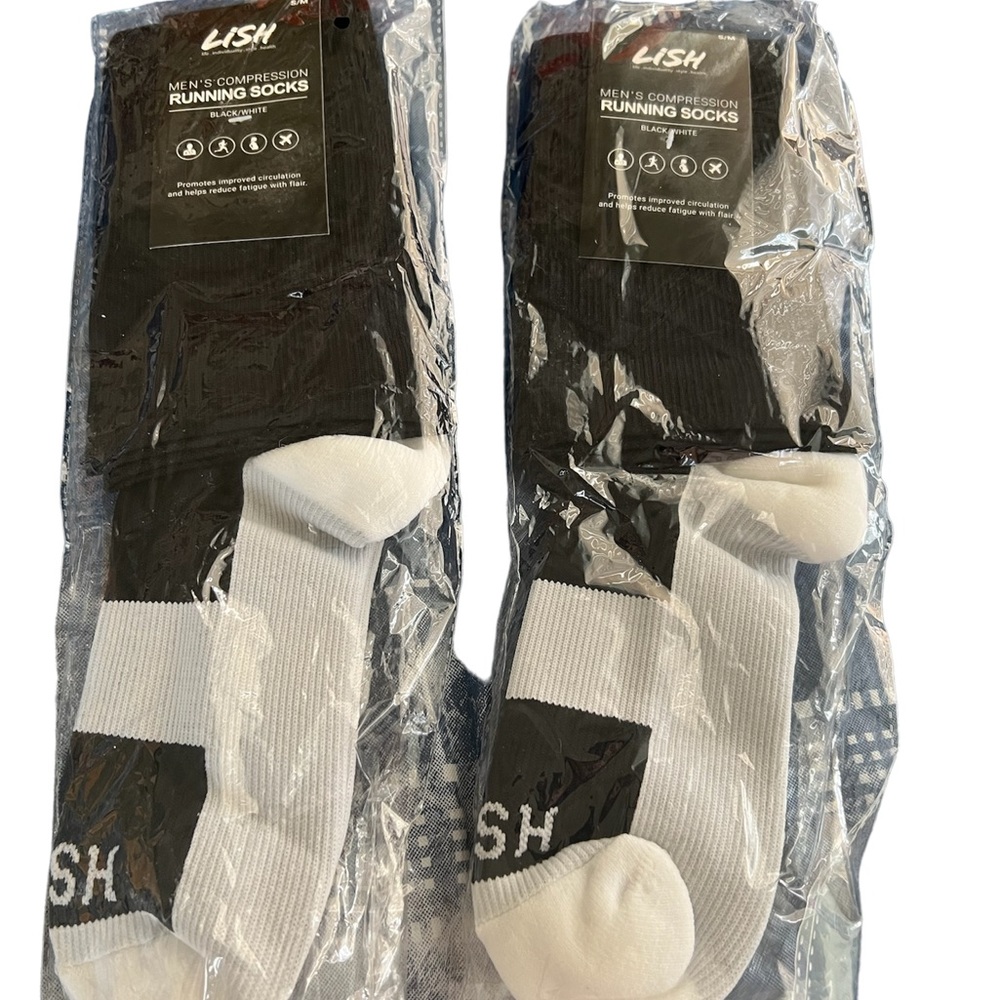 2 Pack Men's Compression Socks, S/M